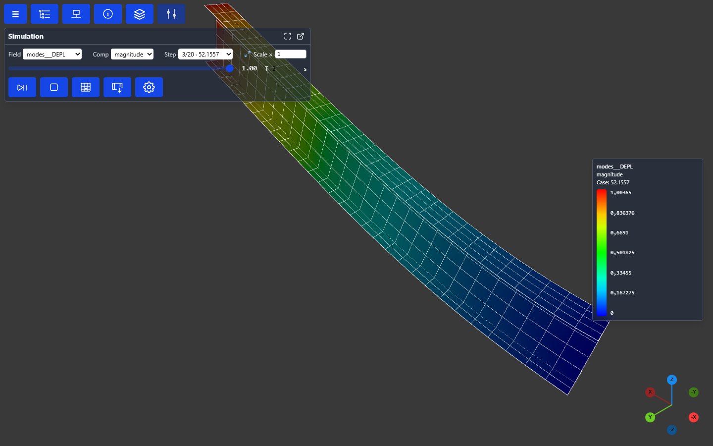 Eigenmodes of a Code_Aster result